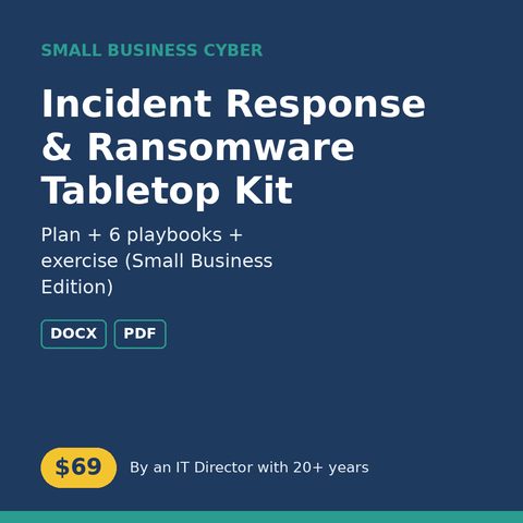 Incident Response & Ransomware Tabletop Kit